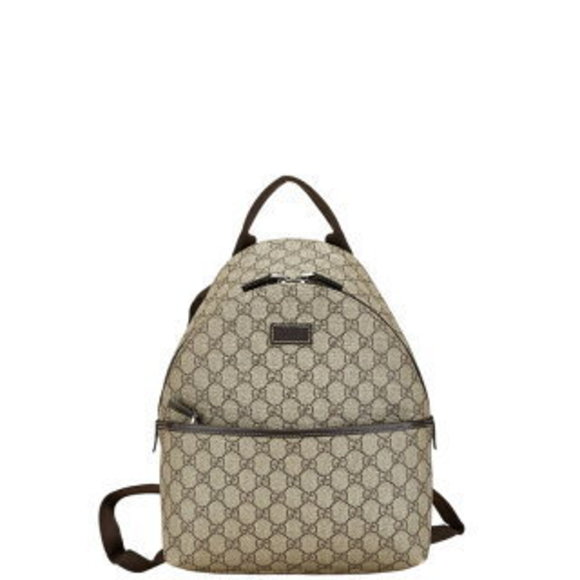 Gucci GG Supreme Rucksack Backpack Beige Brown Leather - Picture 1 of 7